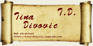 Tina Divović vizit kartica